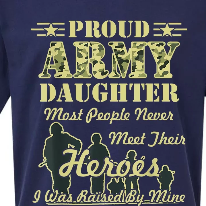 Proud Army Daughter Gift Sueded Cloud Jersey T-Shirt