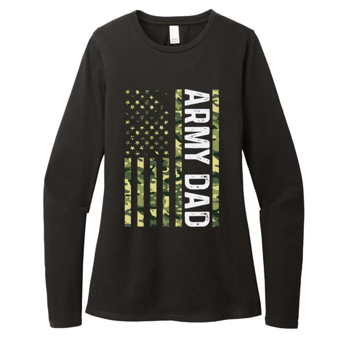 Proud Army Dad United States Usa Flag For FatherS Day Womens CVC Long Sleeve Shirt