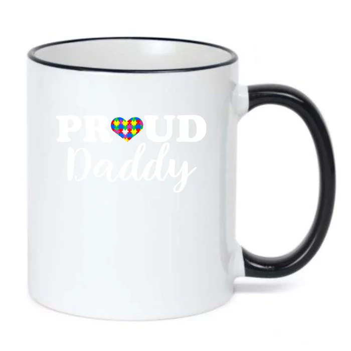 Proud Autism Daddy Autism Awareness Puzzle Autistic Support Gift Black Color Changing Mug