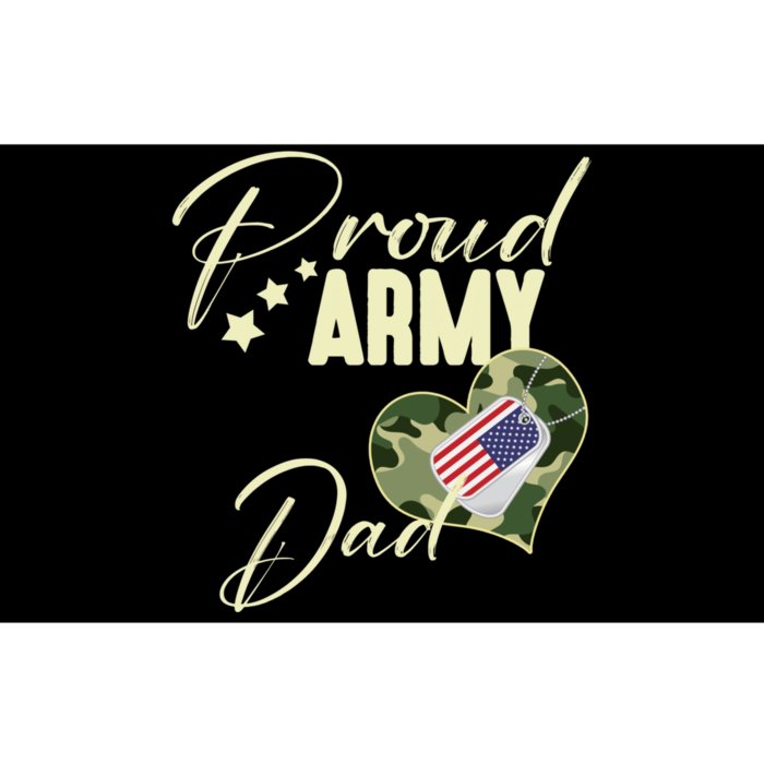 Proud Army Dad Camouflage Dog Tag Usa American Flag Bumper Sticker