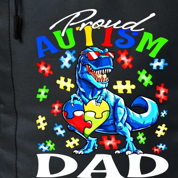 Proud Autism Dad Dinosaur Autism Awareness Gift Daily Commute Backpack