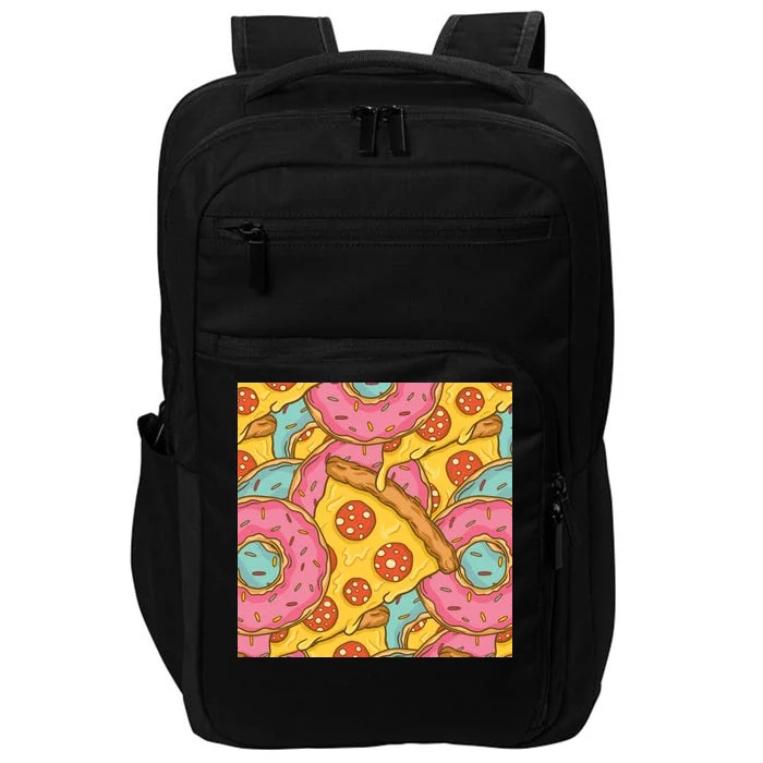 Pizza And Donuts Fast Food Impact Tech Backpack