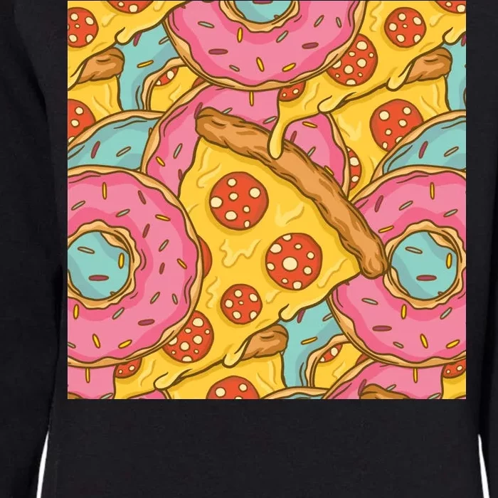 Pizza And Donuts Fast Food Womens California Wash Sweatshirt