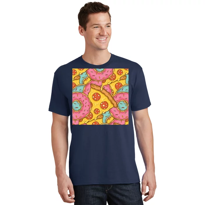 Pizza And Donuts Fast Food T-Shirt