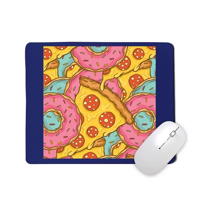 Pizza And Donuts Fast Food Mousepad