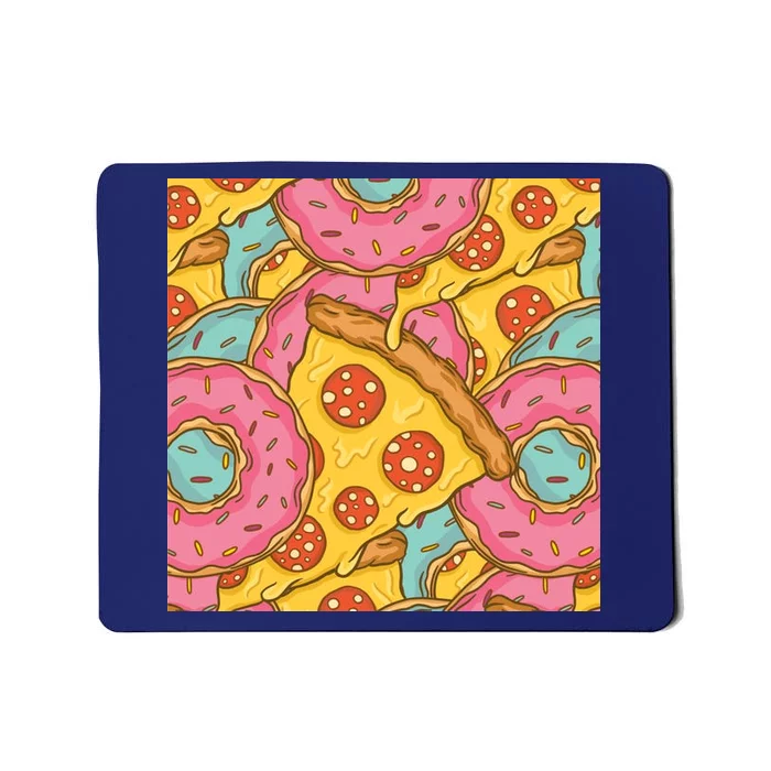 Pizza And Donuts Fast Food Mousepad