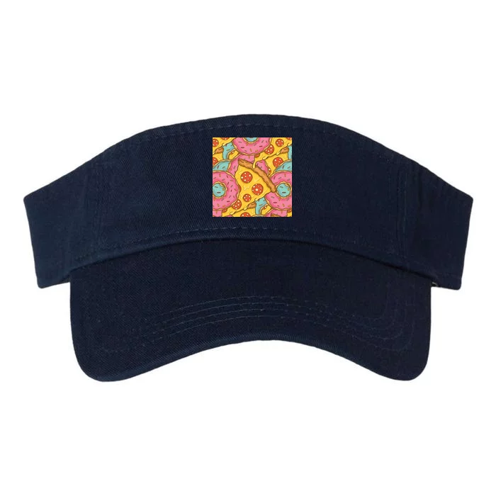 Pizza And Donuts Fast Food Valucap Bio-Washed Visor