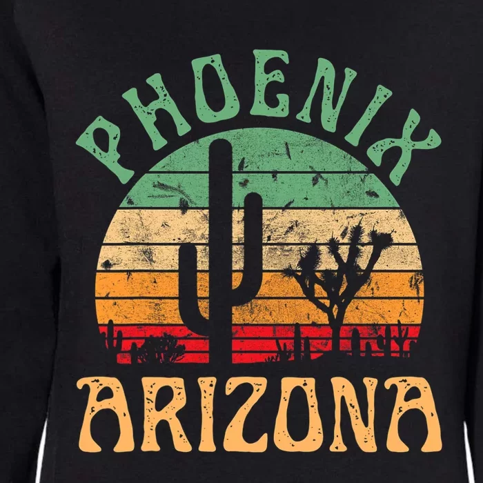 Phoenix Arizona Desert Cactus Retro Sunset Outdoors Retro Womens California Wash Sweatshirt