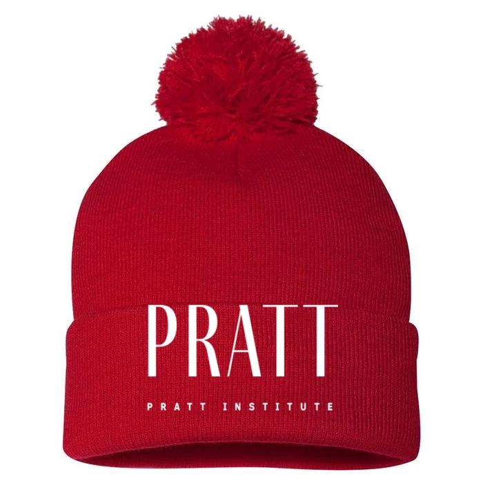 Pratt Art Deco Style College Pom Pom 12in Knit Beanie