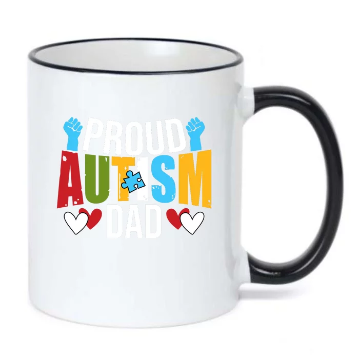 Proud Autism Dad T V4 Black Color Changing Mug