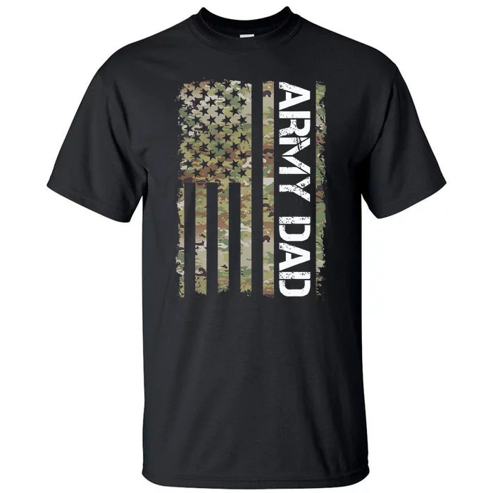 Proud Army Dad United States Usa Flag Gift For FatherS Day Tall T-Shirt