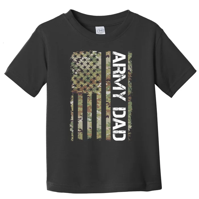 Proud Army Dad United States Usa Flag Gift For FatherS Day Toddler T-Shirt