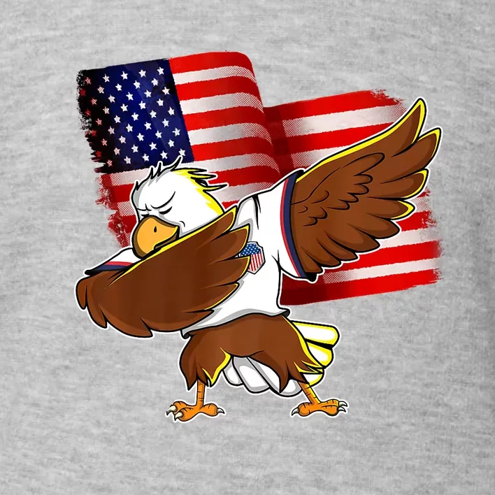 Pledge Allegiance Dabbing US Eagle 4th Of July USA Flag Day Toddler Sweatshirt