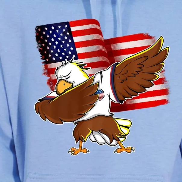 Pledge Allegiance Dabbing US Eagle 4th Of July USA Flag Day Unisex Surf Hoodie