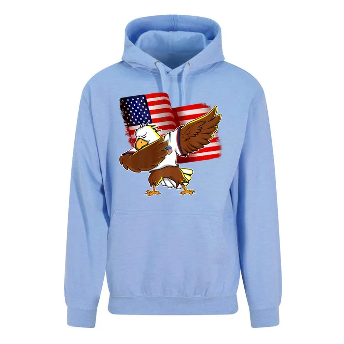 Pledge Allegiance Dabbing US Eagle 4th Of July USA Flag Day Unisex Surf Hoodie