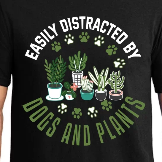 Plants And Dogs Great Gift Funny Plant Lover Dog Lover Plant Cool Gift Pajama Set