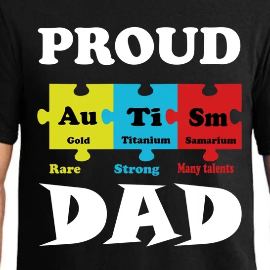 Proud Autism Dad Periodic Table Puzzle Gift Pajama Set