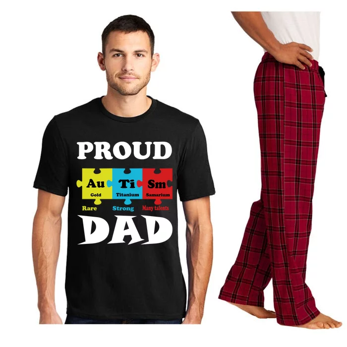 Proud Autism Dad Periodic Table Puzzle Gift Pajama Set