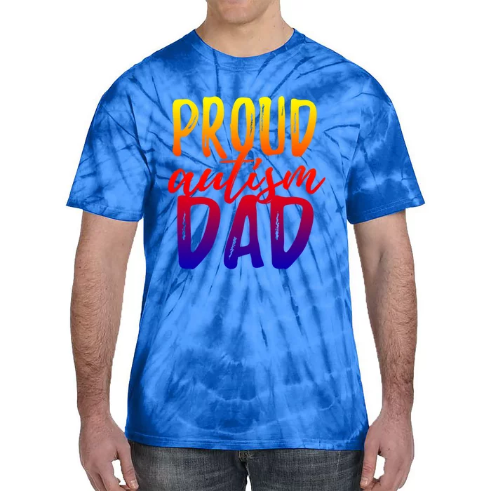 Proud Autism Dad Cool Gift Tie-Dye T-Shirt