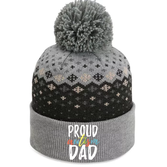 Proud Autism Dad Gift The Baniff Cuffed Pom Beanie