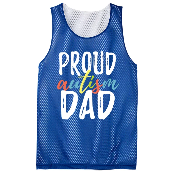 Proud Autism Dad Gift Mesh Reversible Basketball Jersey Tank