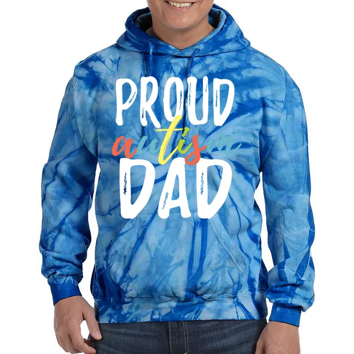 Proud Autism Dad Gift Tie Dye Hoodie