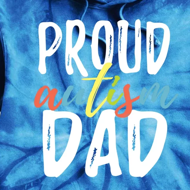 Proud Autism Dad Gift Tie Dye Hoodie