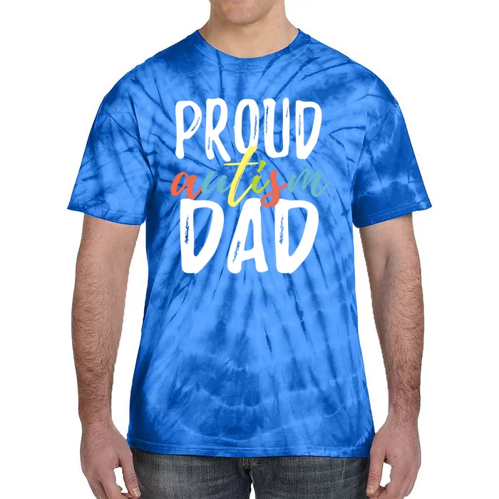 Proud Autism Dad Gift Tie-Dye T-Shirt