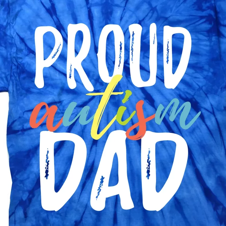 Proud Autism Dad Gift Tie-Dye T-Shirt