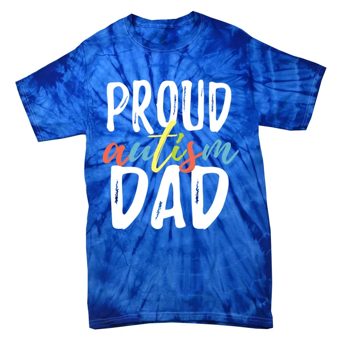 Proud Autism Dad Gift Tie-Dye T-Shirt