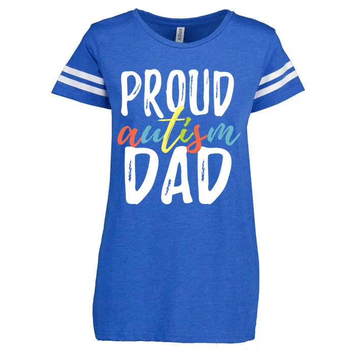 Proud Autism Dad Gift Enza Ladies Jersey Football T-Shirt