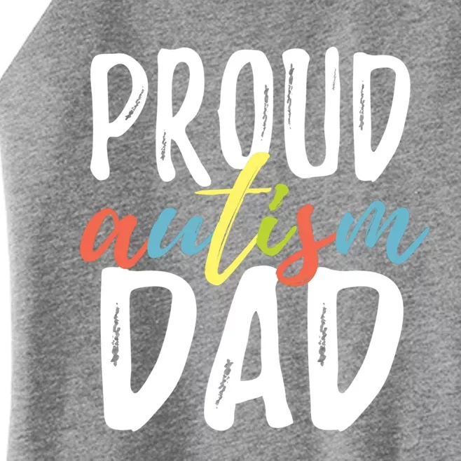 Proud Autism Dad Gift Women’s Perfect Tri Rocker Tank