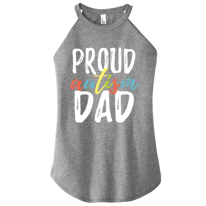 Proud Autism Dad Gift Women’s Perfect Tri Rocker Tank