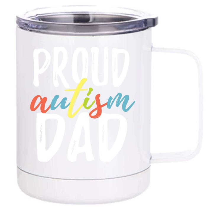 Proud Autism Dad Gift Front & Back 12oz Stainless Steel Tumbler Cup