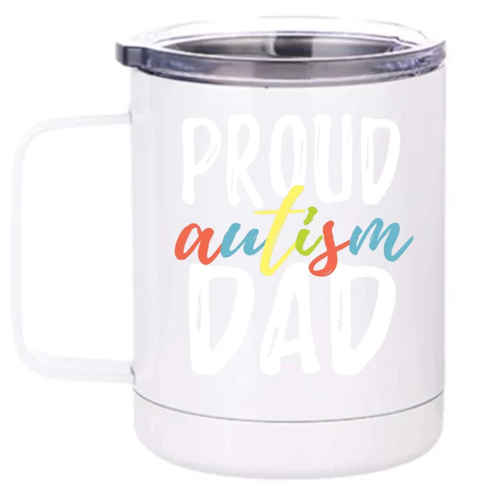 Proud Autism Dad Gift Front & Back 12oz Stainless Steel Tumbler Cup