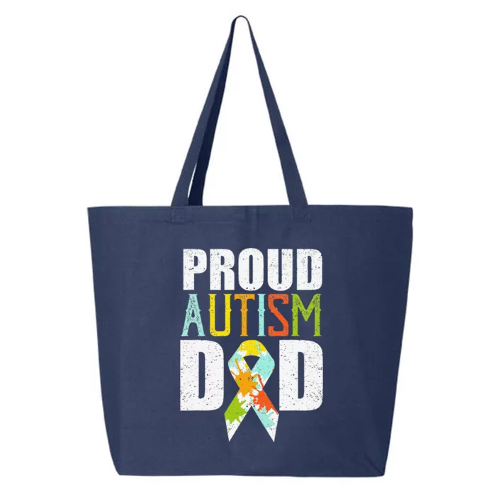 Proud Autism Dad Autism Awareness Gift 25L Jumbo Tote