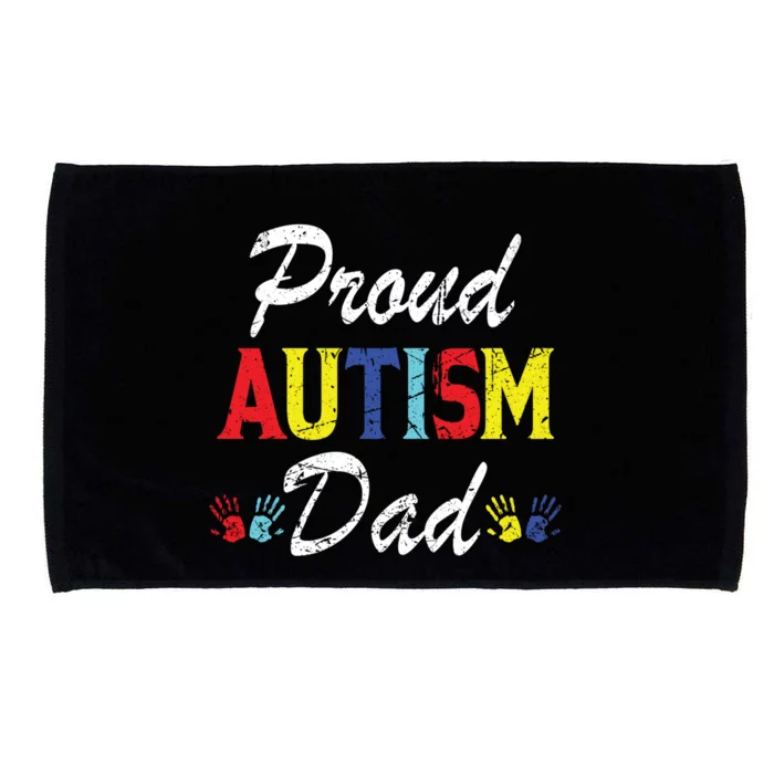 Proud Autism Dad Gift Microfiber Hand Towel