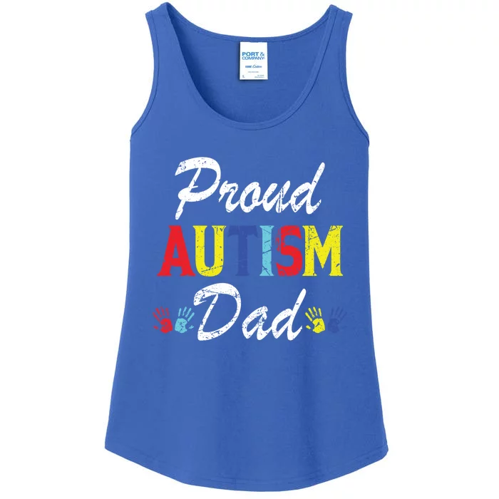 Proud Autism Dad Gift Ladies Essential Tank