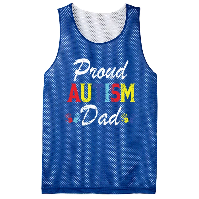 Proud Autism Dad Gift Mesh Reversible Basketball Jersey Tank