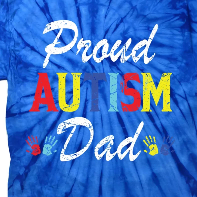 Proud Autism Dad Gift Tie-Dye T-Shirt