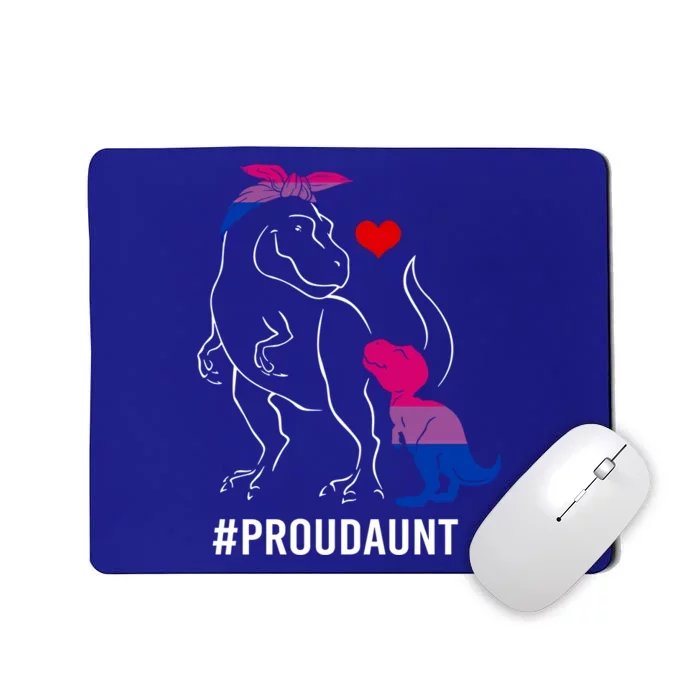 Proud Aunt Dinosaur T Rex Mama Bisexual Pride Funny Gift Mousepad