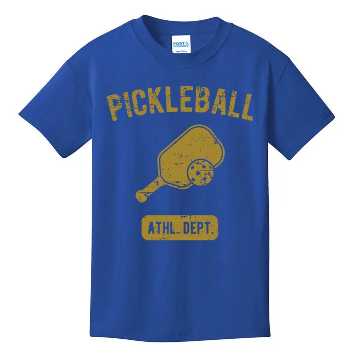 Pickleball Athletic Departt Distressed Style Design Great Gift Kids T-Shirt