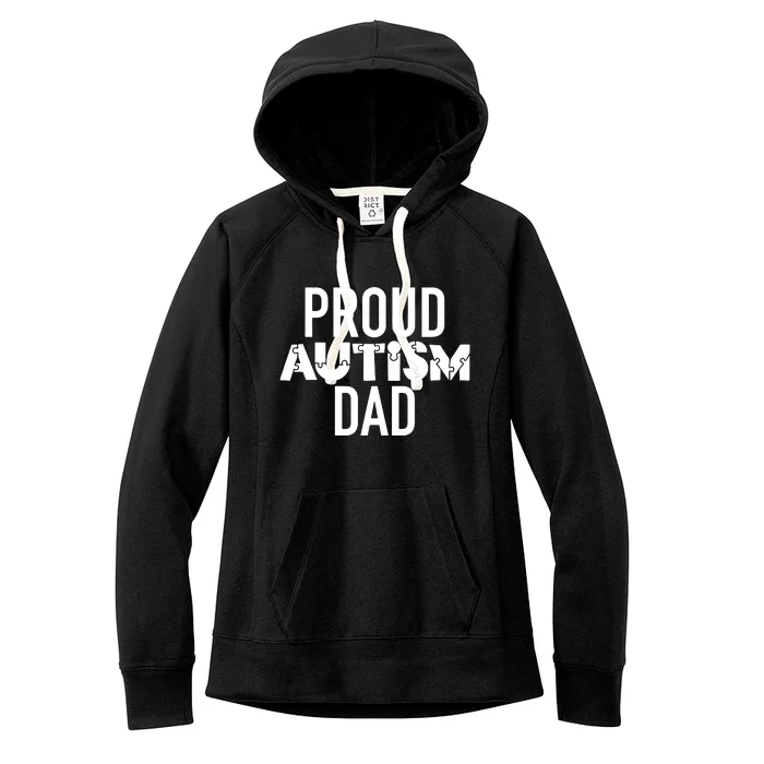 Proud Autism Dad Sarcastic Humor Graphic Novelty Women's Fleece Hoodie