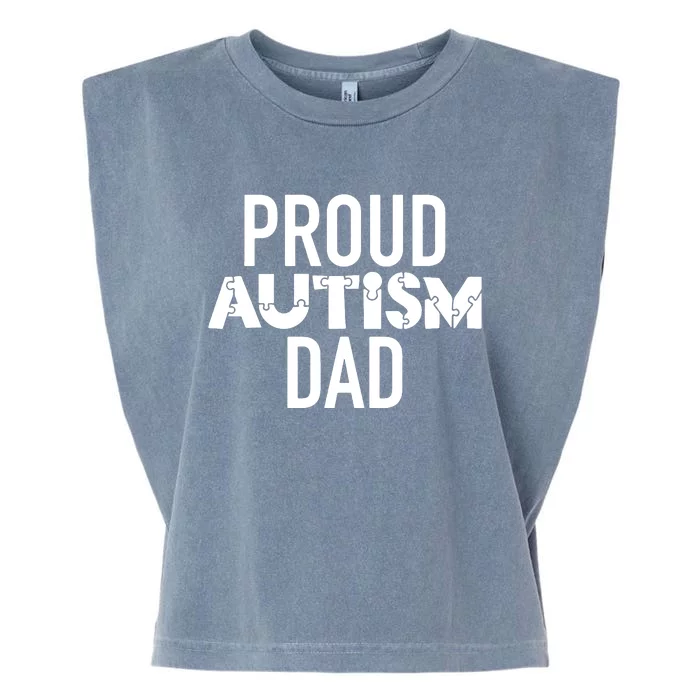 Proud Autism Dad Sarcastic Humor Graphic Novelty Garment-Dyed Women's Muscle Tee