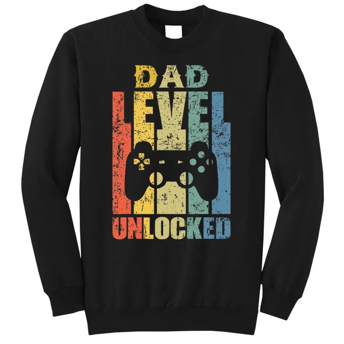 Pregnancy Announcement Dad Level Unlocked Soon To Be Father Tall Sweatshirt