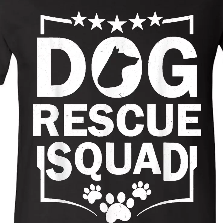 Pet Adoption Dog Adoption Animal Dog Rescue Squad Dog Rescue V-Neck T-Shirt