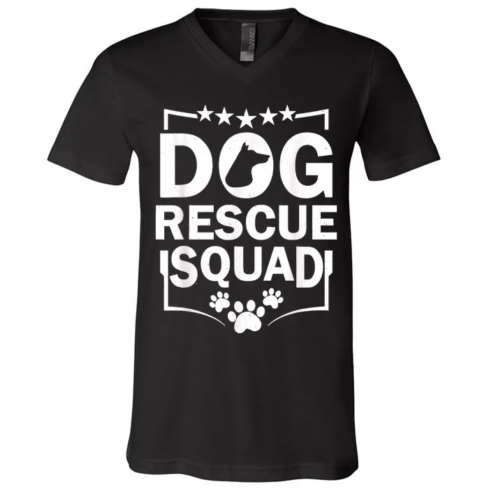 Pet Adoption Dog Adoption Animal Dog Rescue Squad Dog Rescue V-Neck T-Shirt