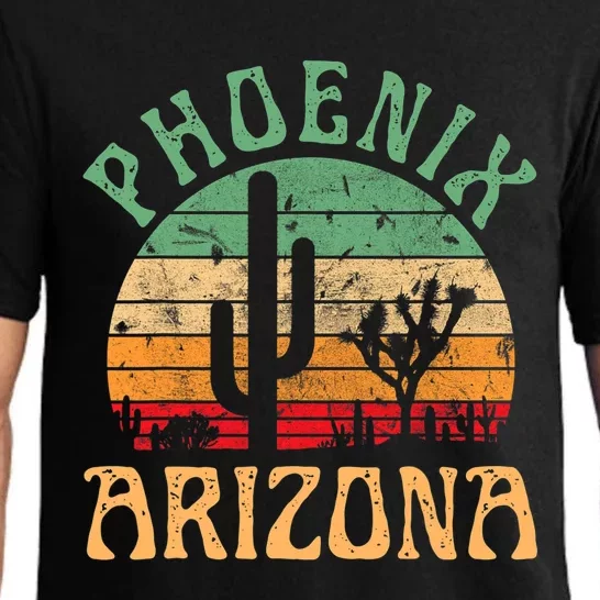 Phoenix Arizona Desert Cactus Retro Sunset Outdoors Retro Pajama Set