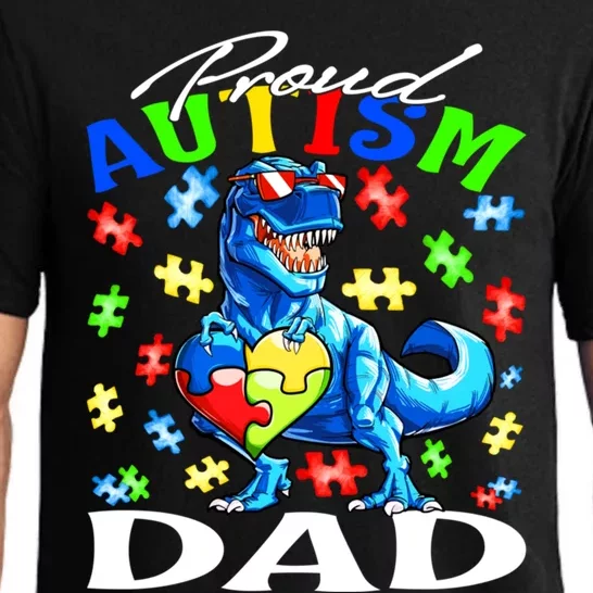 Proud Autism Dad Dinosaur Autism Awareness Gift Pajama Set