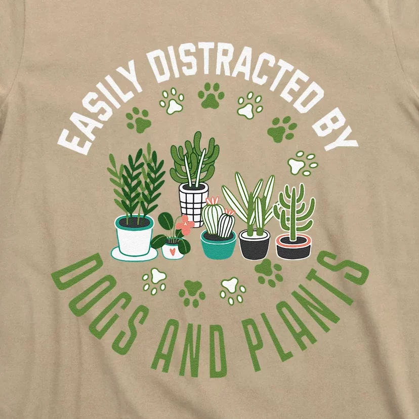 Plants And Dogs Funny Plant Lover Dog Lover Plant T-Shirt